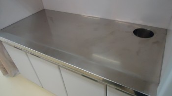 rea de Trabalho em Ao Inox de Capela